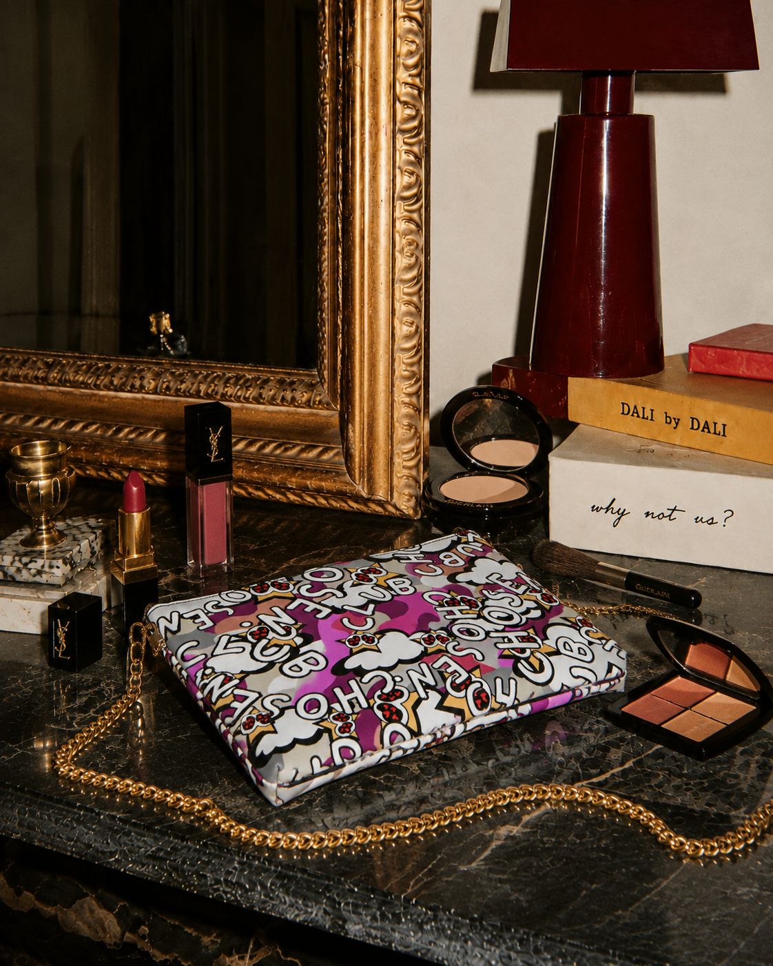 Pink camo gazer crossbody bag