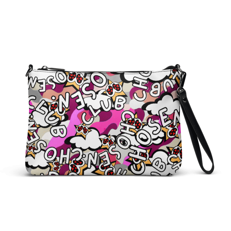 Pink camo gazer crossbody bag